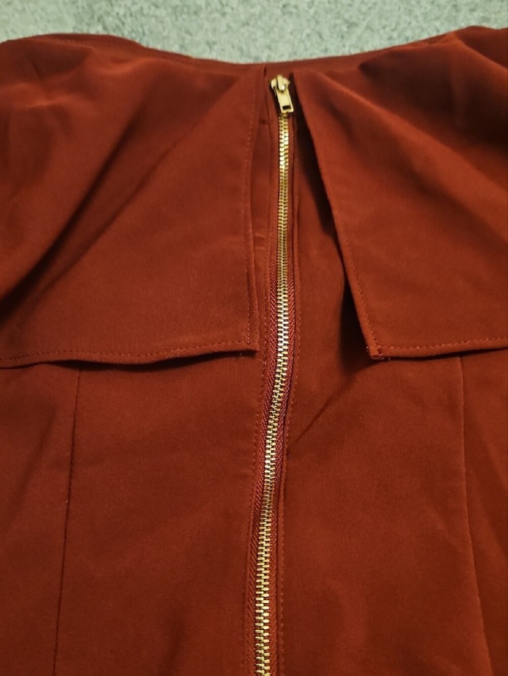 Teeze Me One-Shoulder Ruffle Dress - Rust Red - Picture 3 of 4